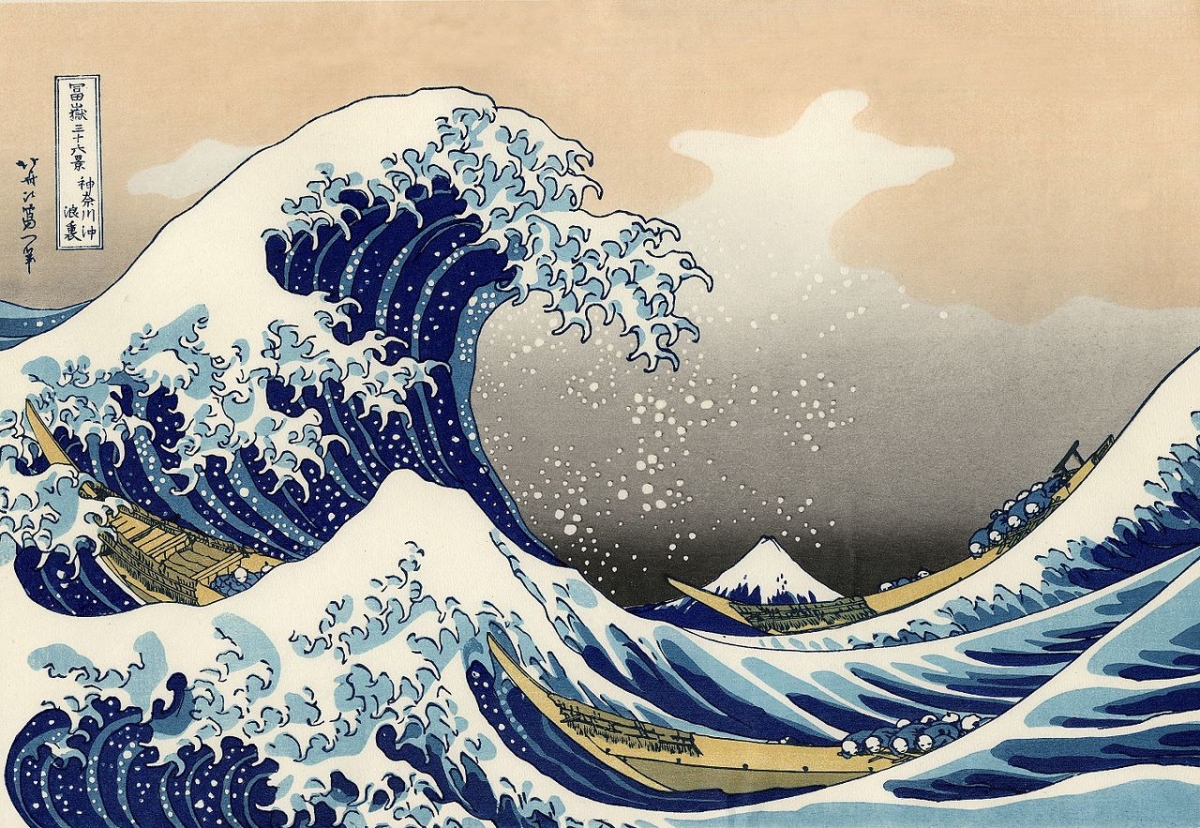 La vague, Hokusaï, tableau