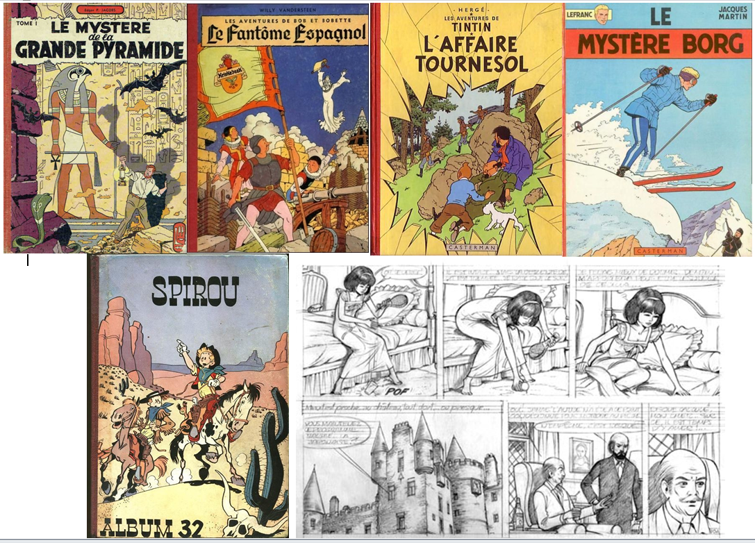 E. P Jacobs, W. Vandersteen, Hergé, J. Martin, A. Franquin, R. Leloup